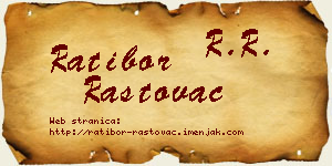 Ratibor Rastovac vizit kartica